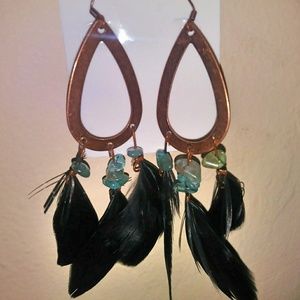 Handmade Adventurine Gemstone Teardrop Earrings